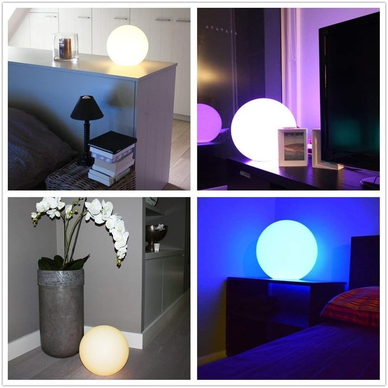 Borelor LED Ball Light, 6-Inch Rechargeable & Remote Control Globe Lights 16 RGB Colors Changing Indoor/Outdoor Night Light for Home/Party/Lawn/Desk Decoration - Image 5